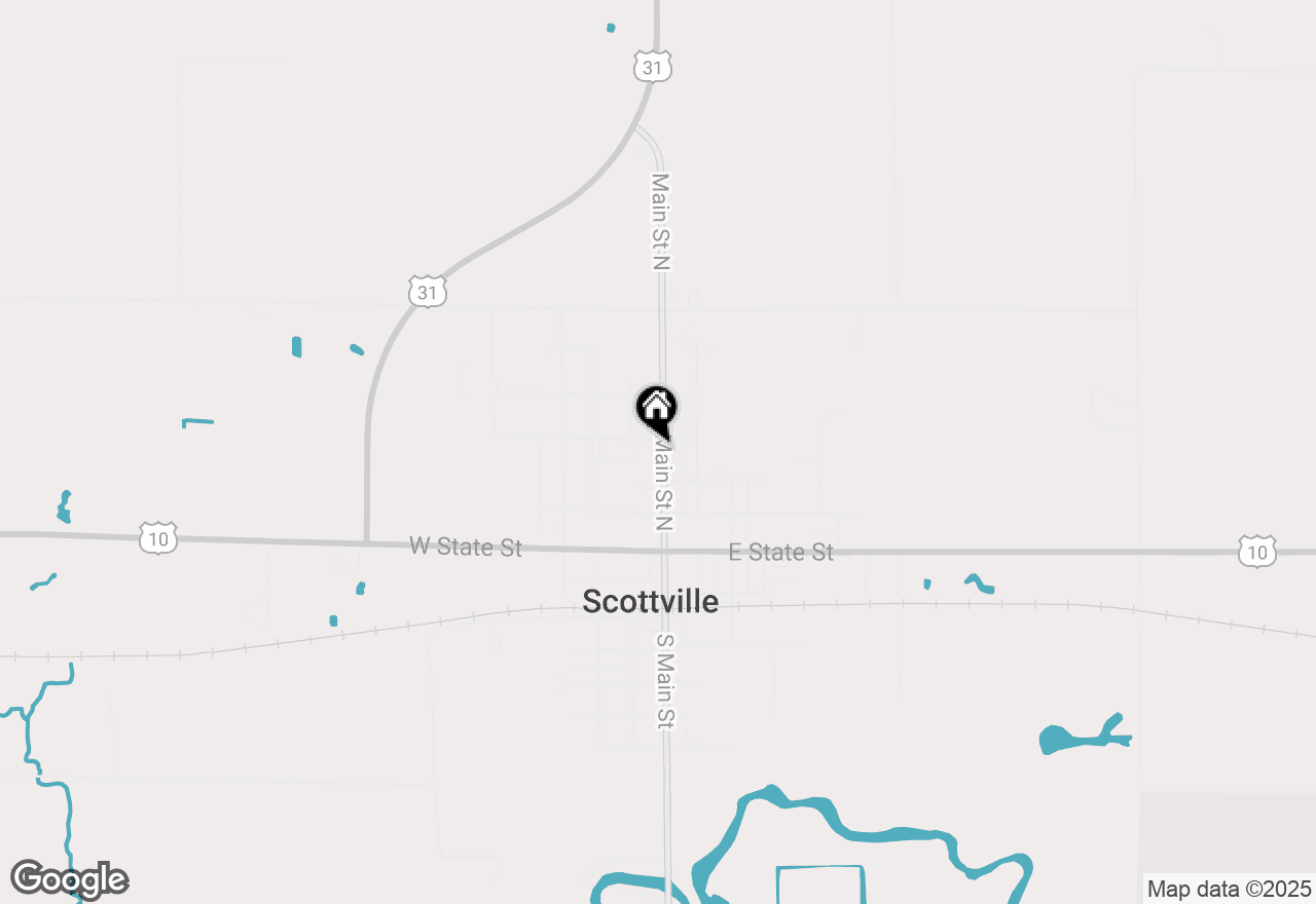 Map of 309 N Main Street, Scottville, MI 49454