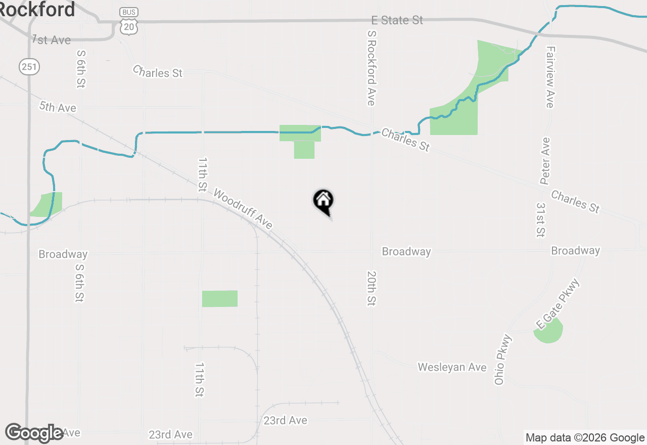 Map of 1304-1308 18th Street, Rockford, IL 61104