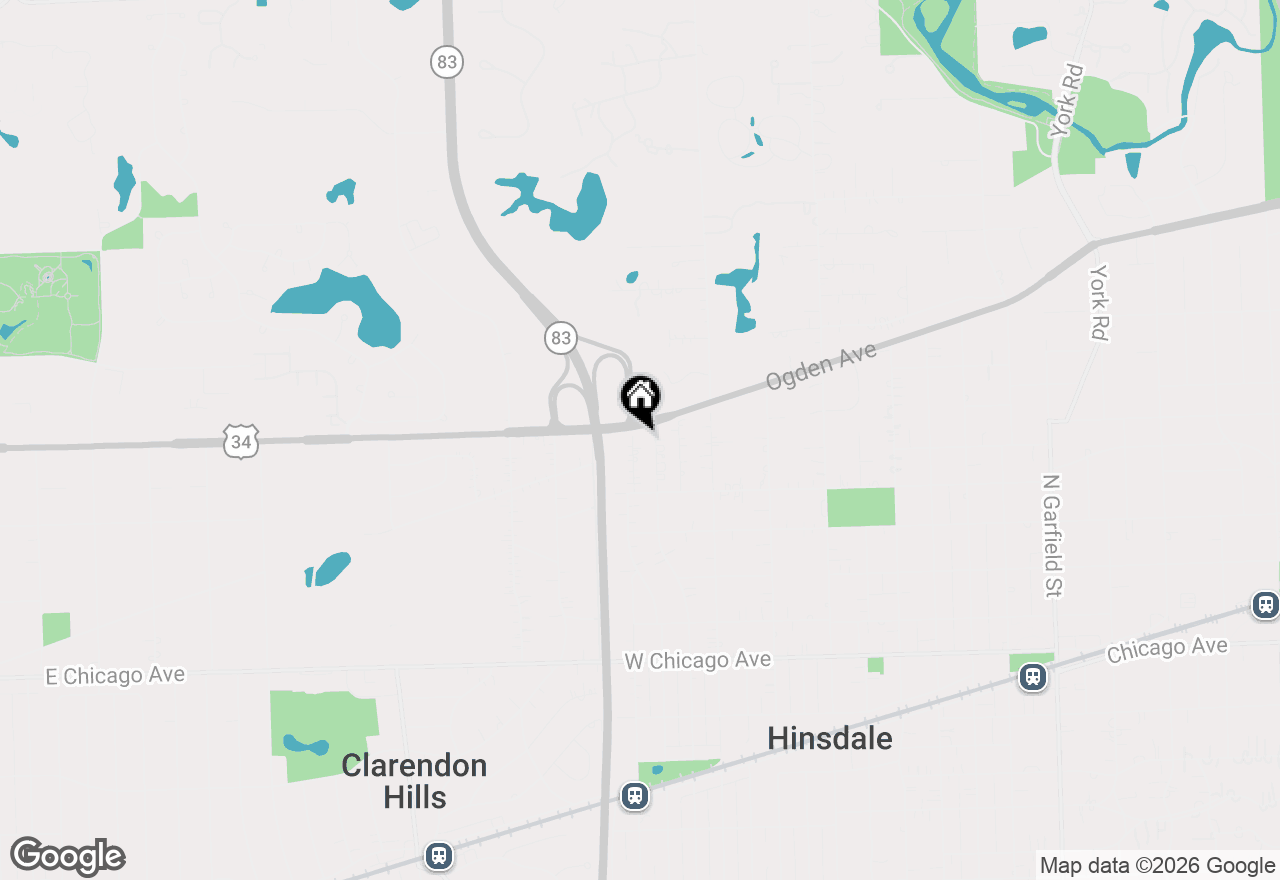 Map of 447 N Quincy Street, Hinsdale, IL 60521