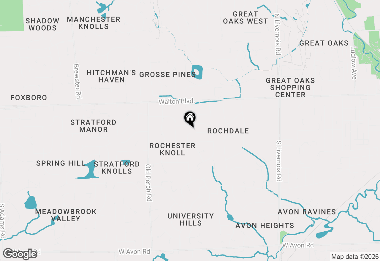 Map of 362 Lake Forest Road, Rochester Hills, MI 48309