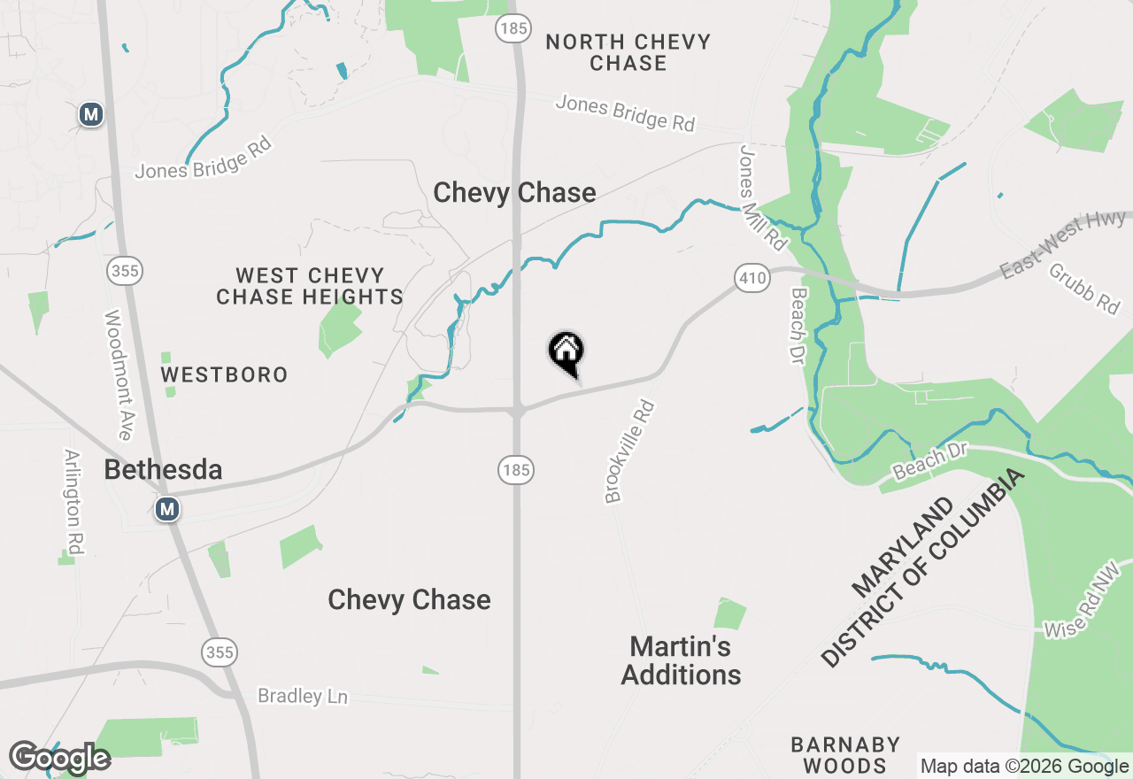 Map of 3707 East West Highway, Chevy Chase, MD 20815