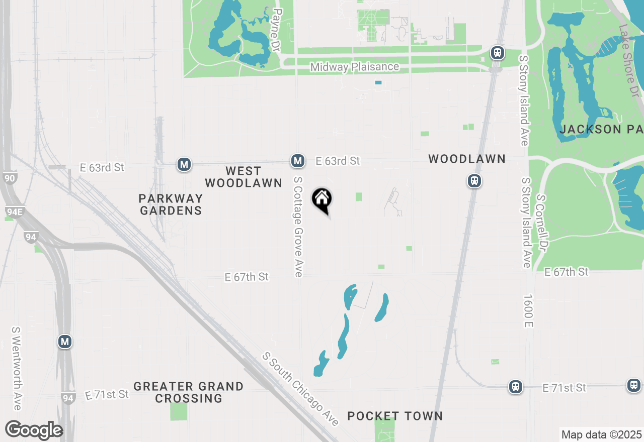 Map of 847 E 65th Street #2, Chicago, IL 60637