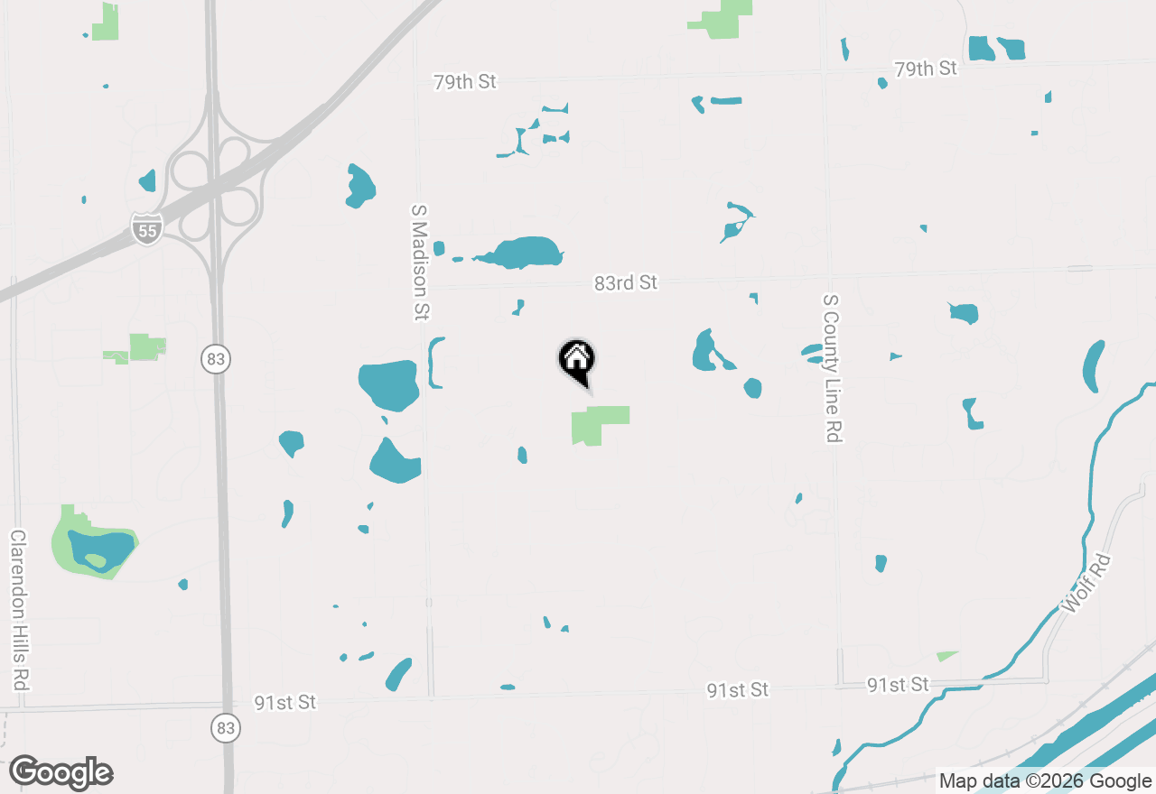 Map of 500 Parkview Place, Burr Ridge, IL 60527
