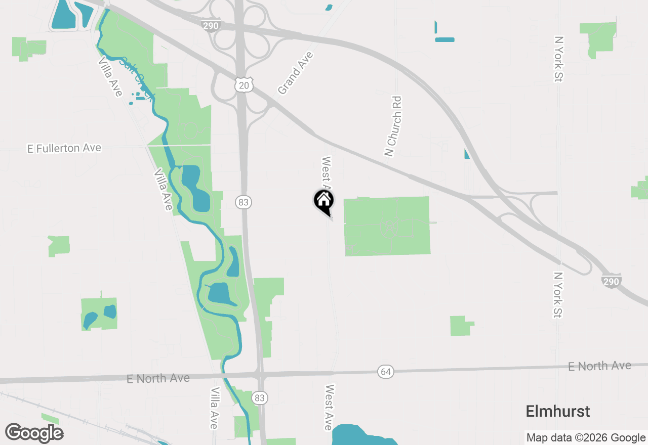 Map of 568 N West Avenue, Elmhurst, IL 60126