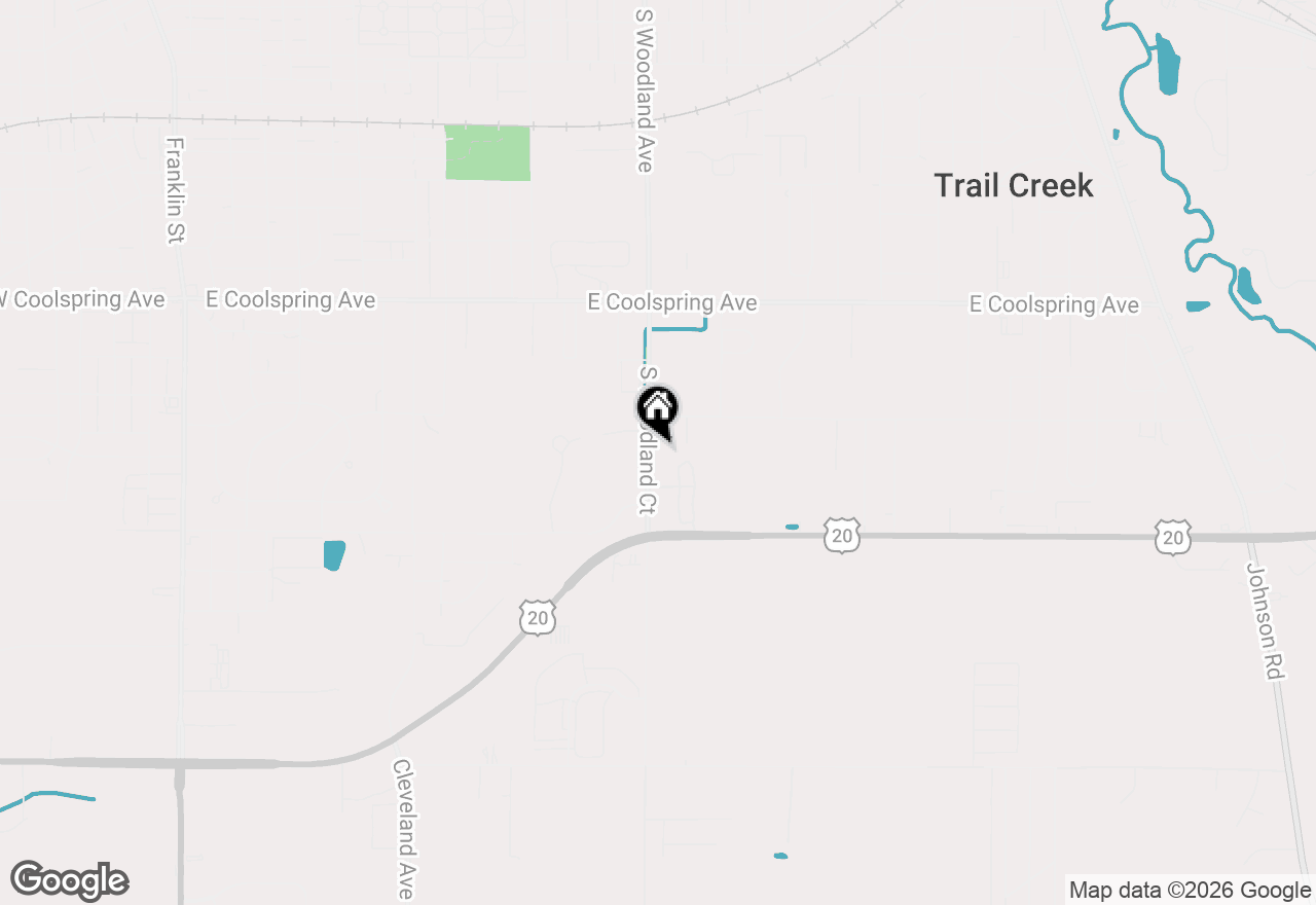 Map of 1524 Woodland Avenue, Michigan City, IN 46360