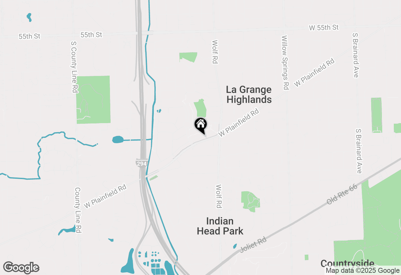 Map of 1033 Hickory Drive, Western Springs, IL 60558