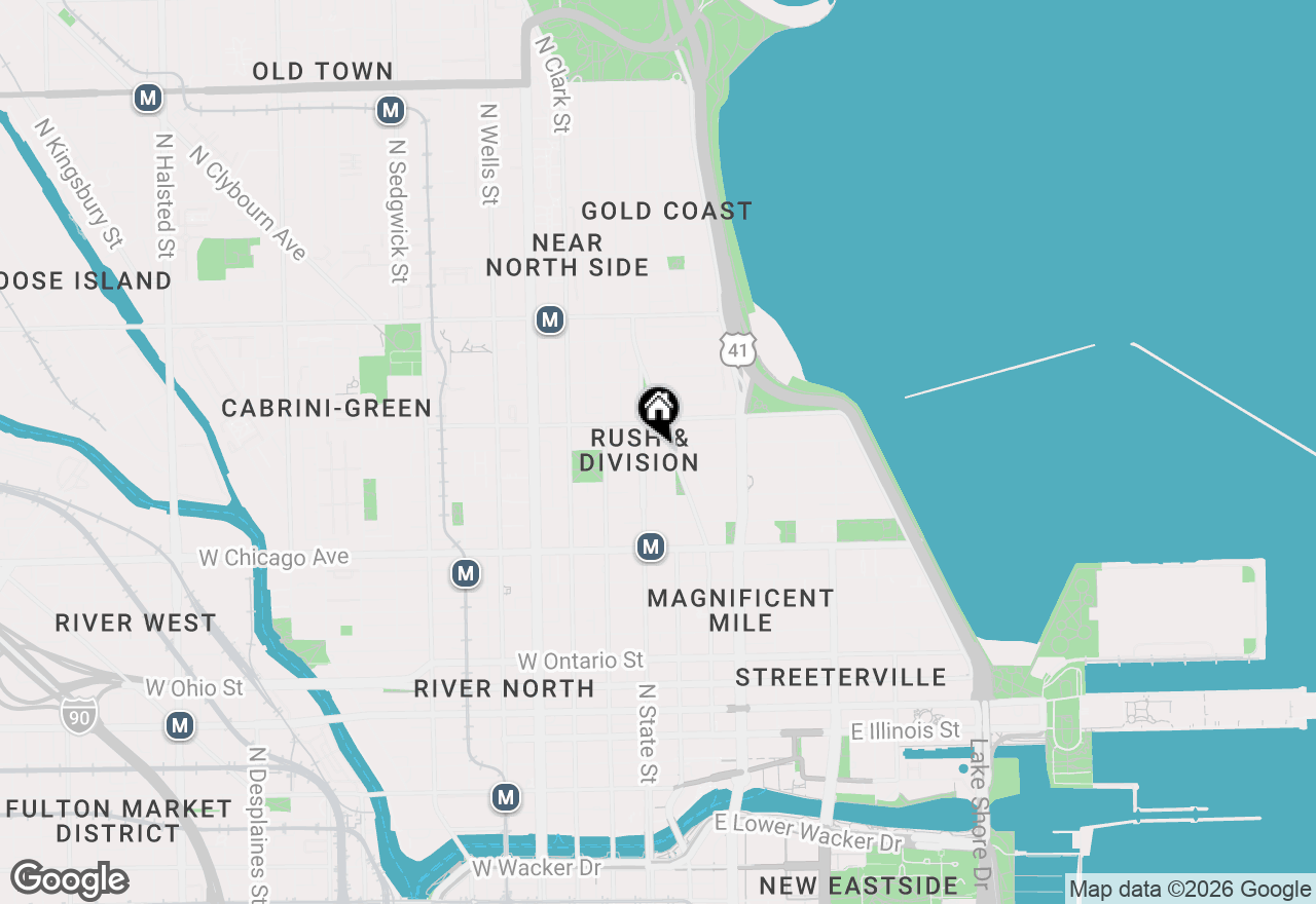 Map of 11 E Walton Street #4102, Chicago, IL 60611