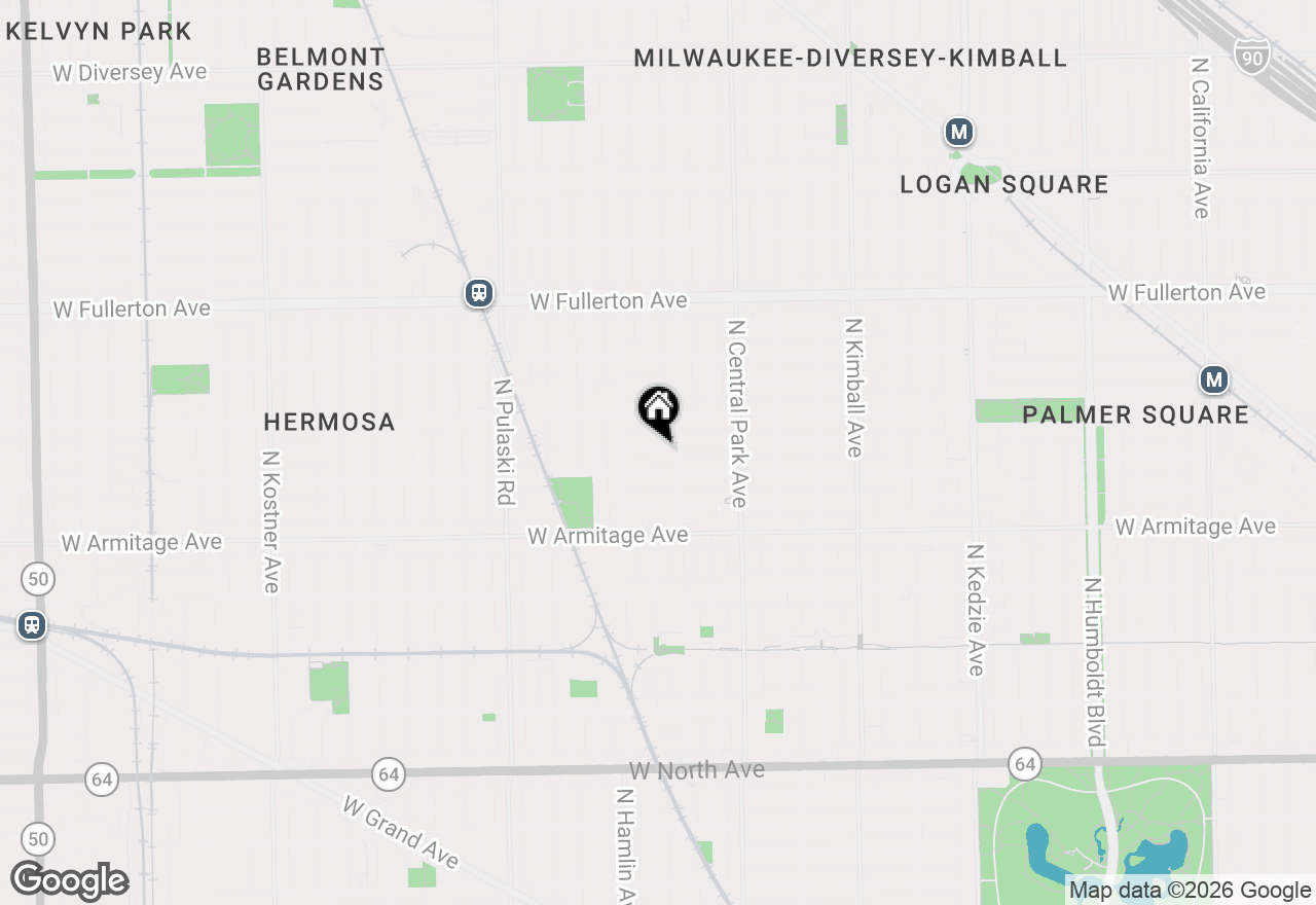 Map of 3721 W Shakespeare Avenue, Chicago, IL 60647