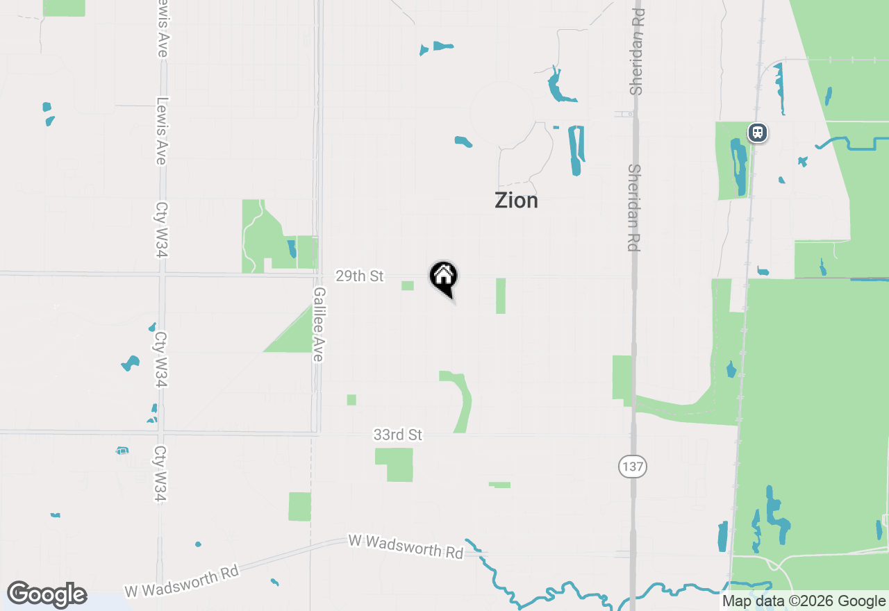 Map of 2923 Ezra Avenue N, Zion, IL 60099