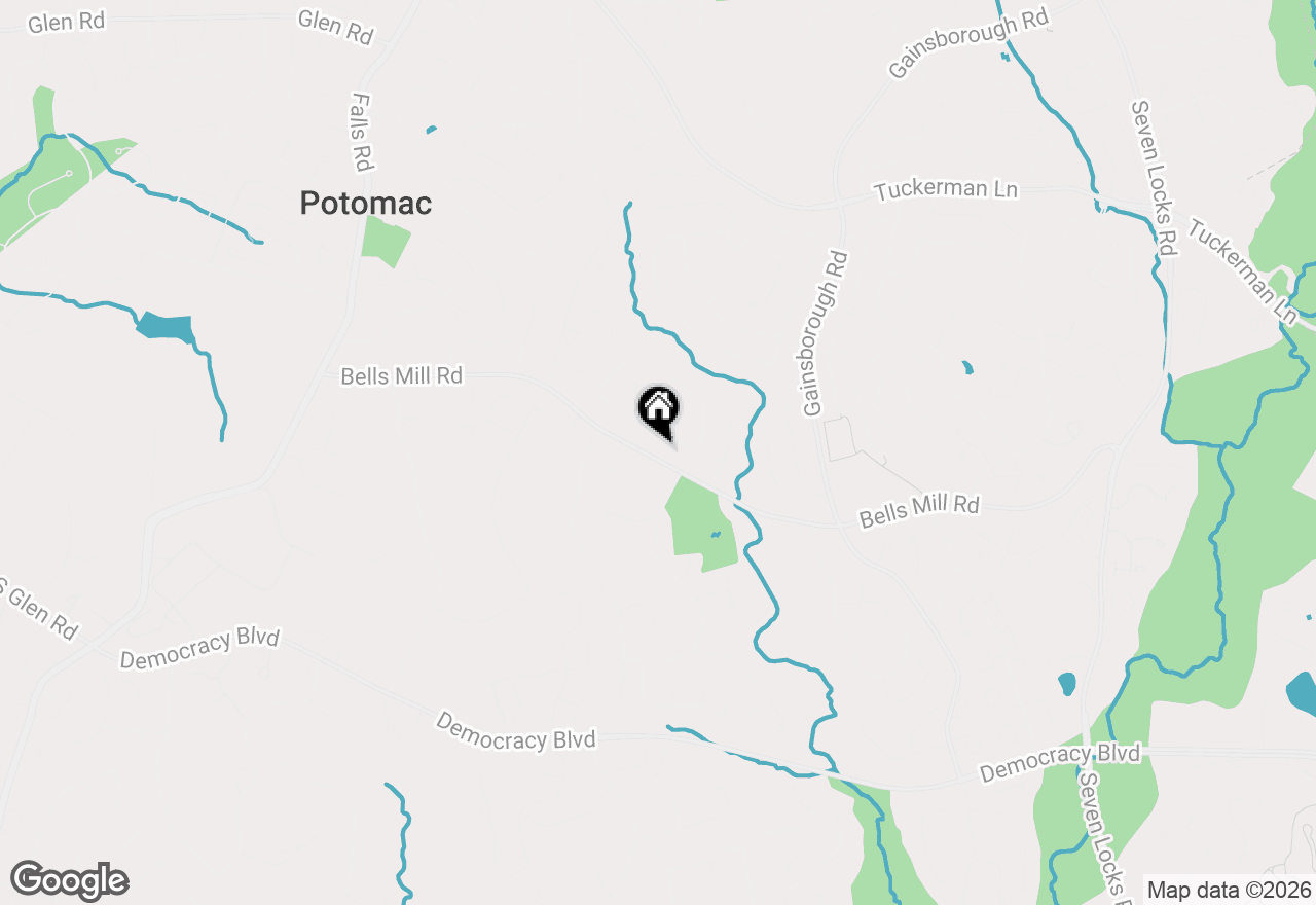 Map of 8807 Bells Mill Road, Potomac, MD 20854