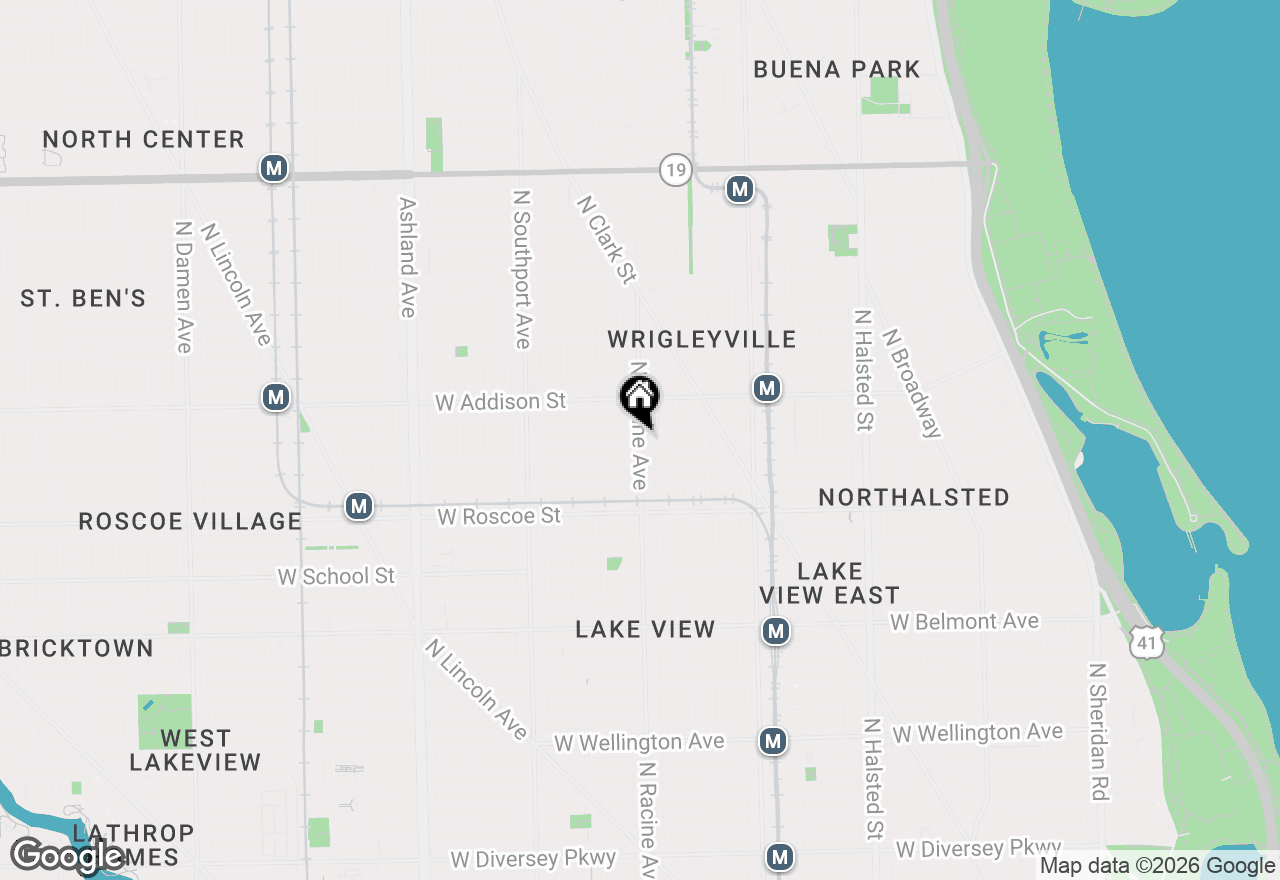 Map of 3511 N Racine Avenue #1E, Chicago, IL 60657