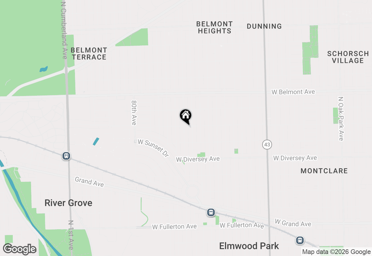 Map of 2945 N 77th Avenue, Elmwood Park, IL 60707