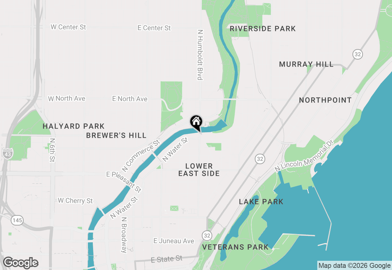 Map of 1925 N Water St #302, Milwaukee, WI 53202