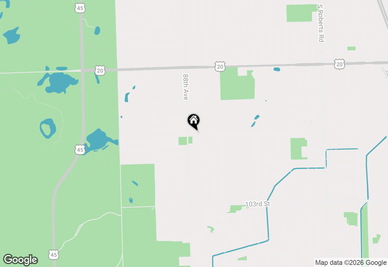 Map of 8740 W 99th Street, Palos Hills, IL 60465