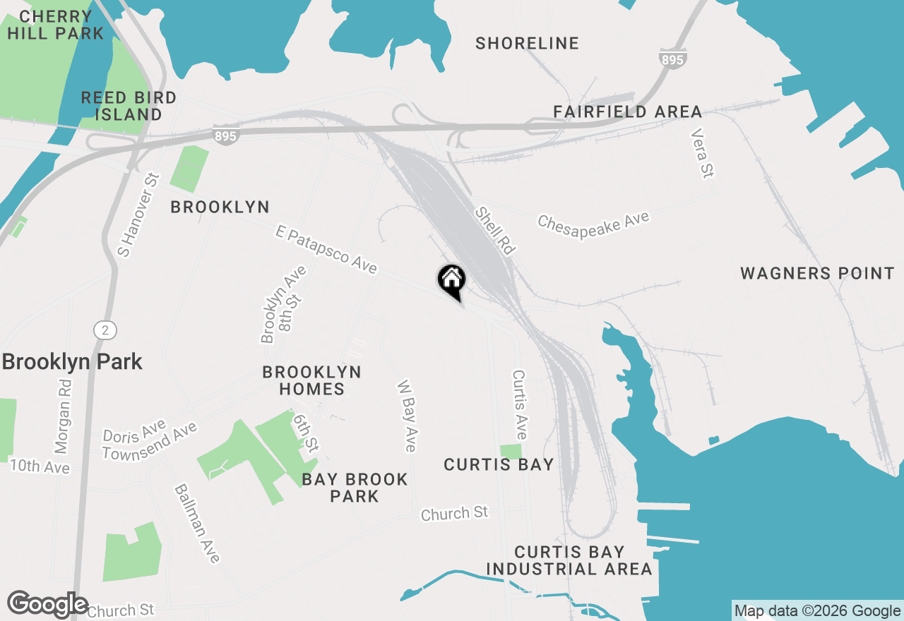 Map of 1332 Cambria Street, Baltimore, MD 21225