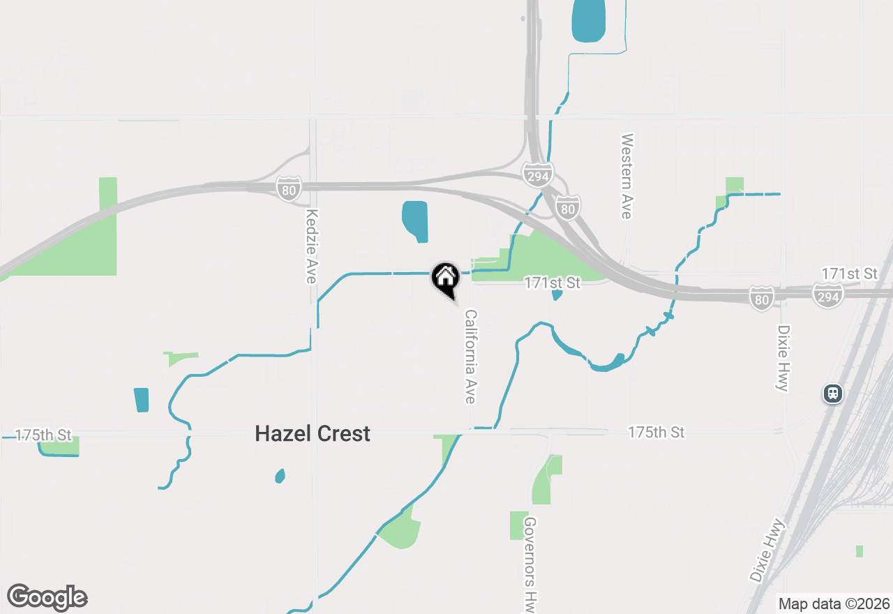 Map of 17120 Whittier Avenue, Hazel Crest, IL 60429