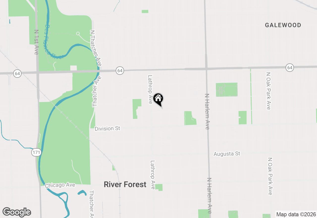 Map of 1310 Jackson Avenue, River Forest, IL 60305