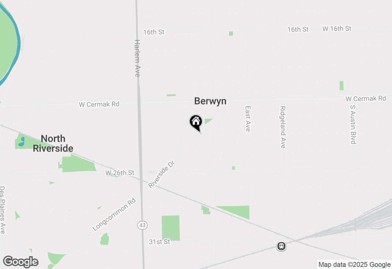 Map of 6902 W Riverside Drive, Berwyn, IL 60402