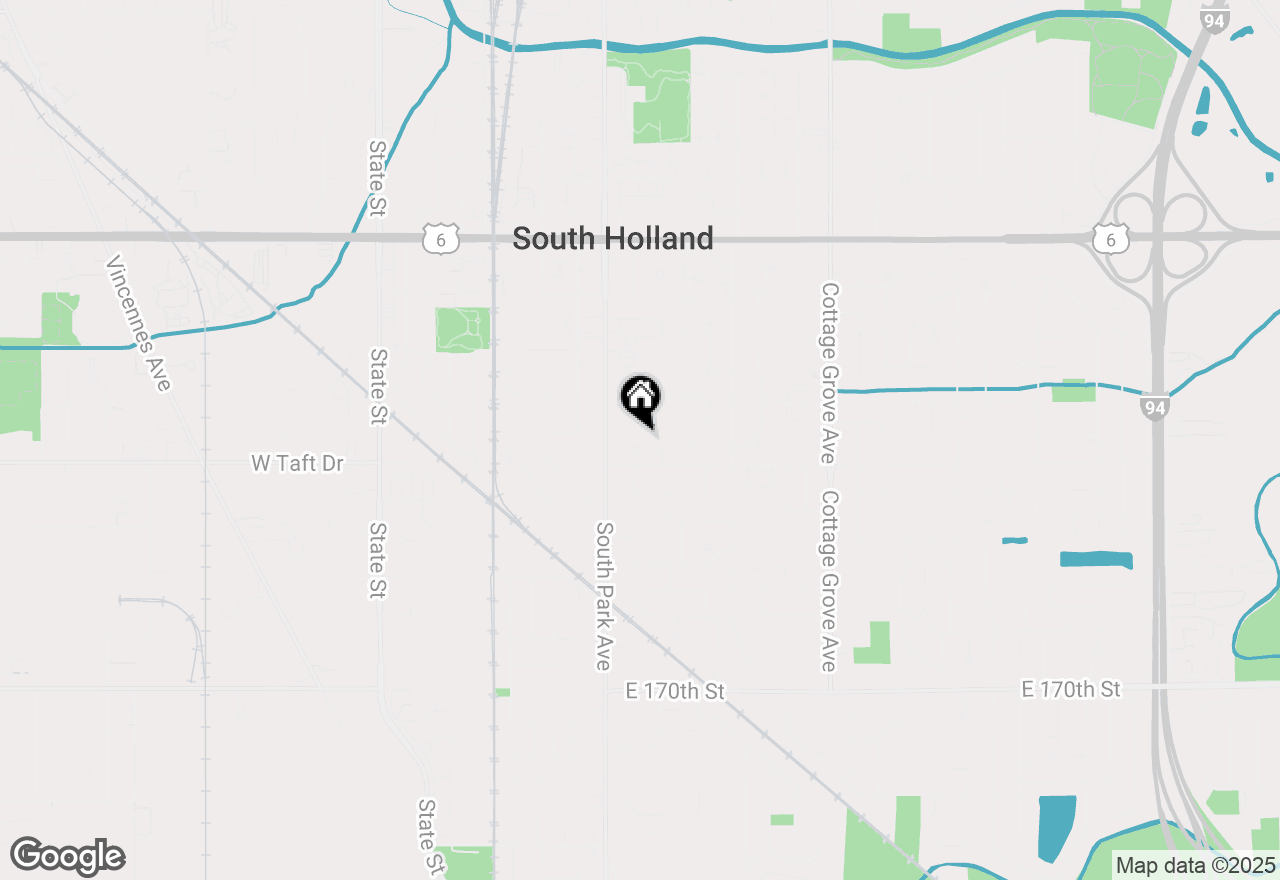 Map of 16535 S Elm Court, South Holland, IL 60473