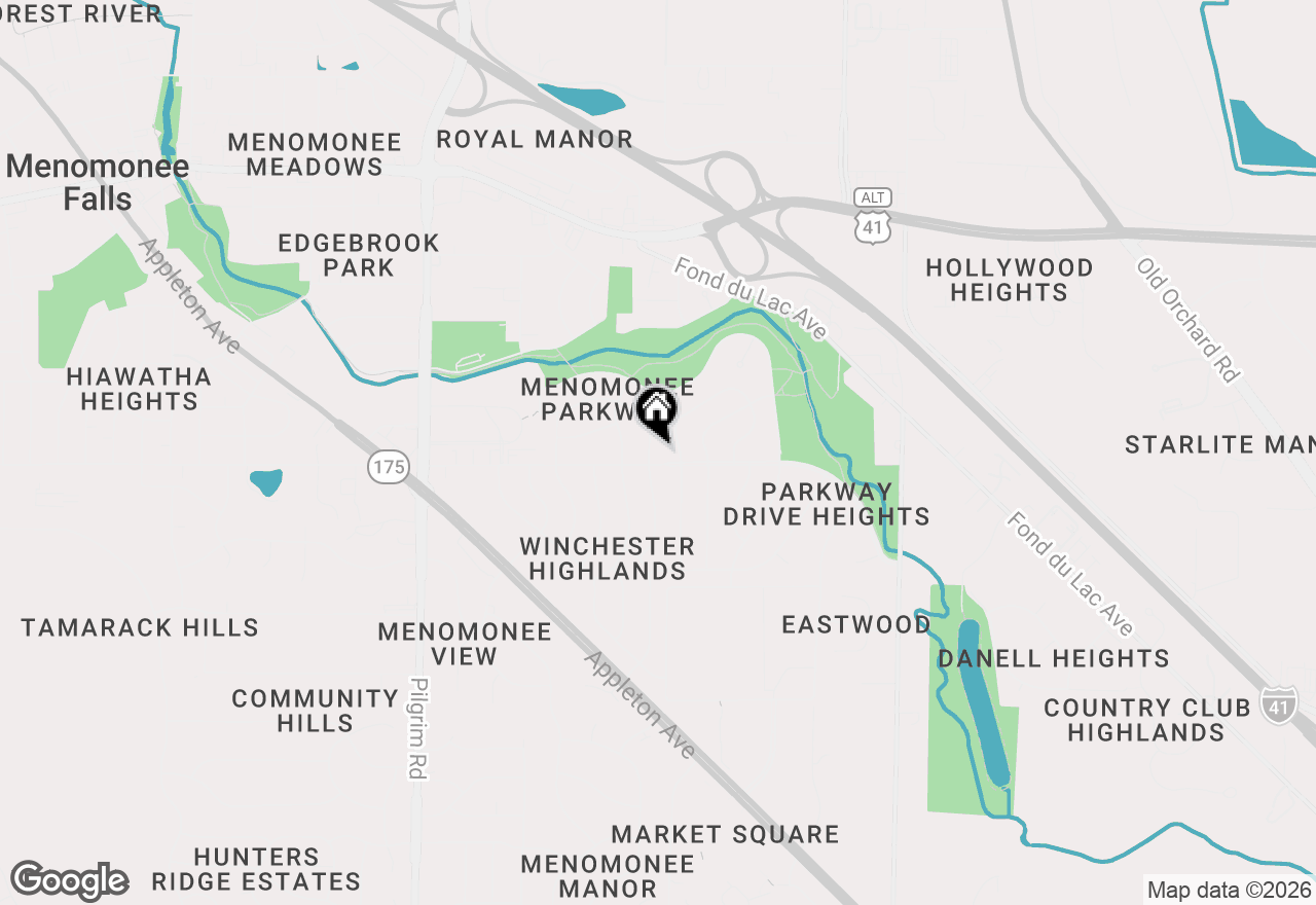 Map of W148N8416 Albert Pl, Menomonee Falls, WI 53051