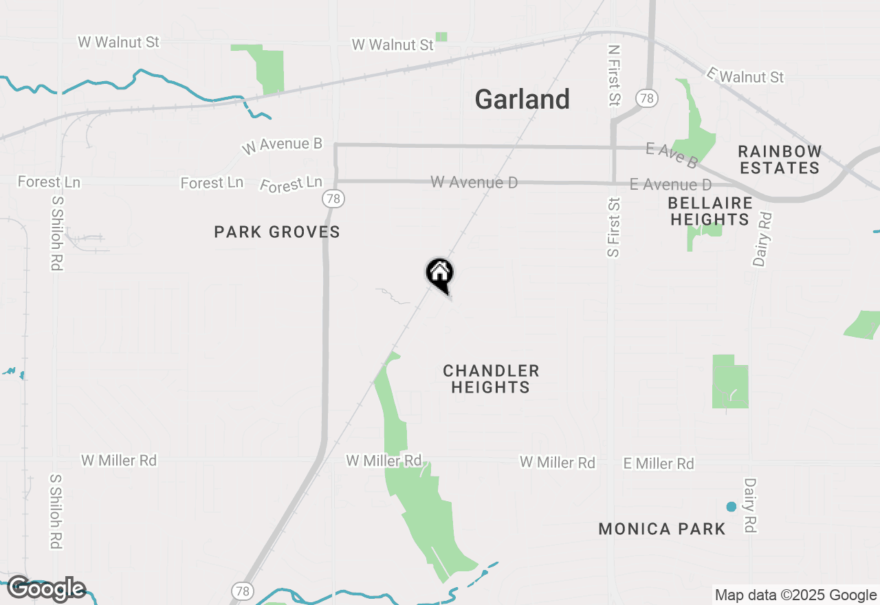 Map of 1100 Edgefield Drive, Garland, TX 75040