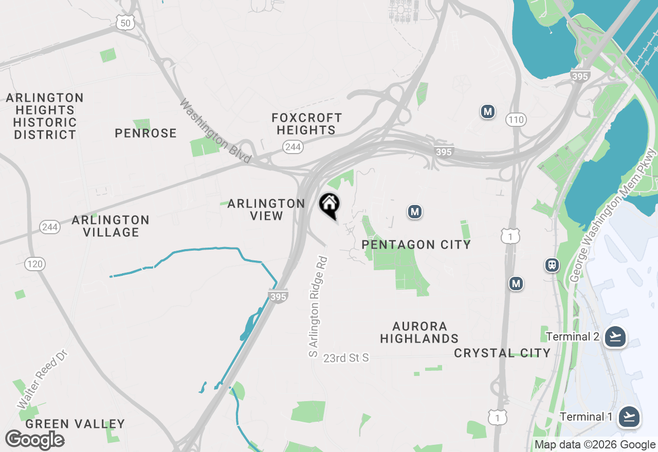 Map of 1300 S Arlington Ridge Road #204, Arlington, VA 22202