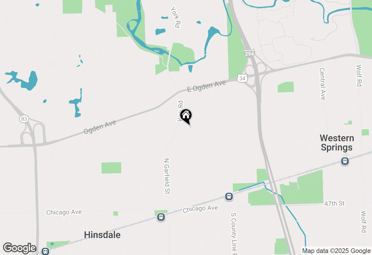 Map of 545 Walker Road, Hinsdale, IL 60521