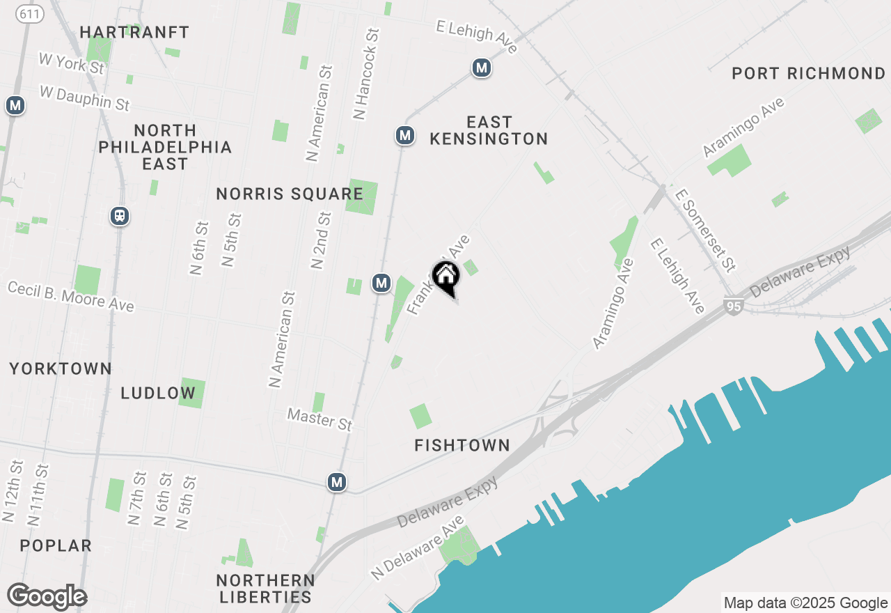 Map of 1621 E Hewson Street, Philadelphia, PA 19125