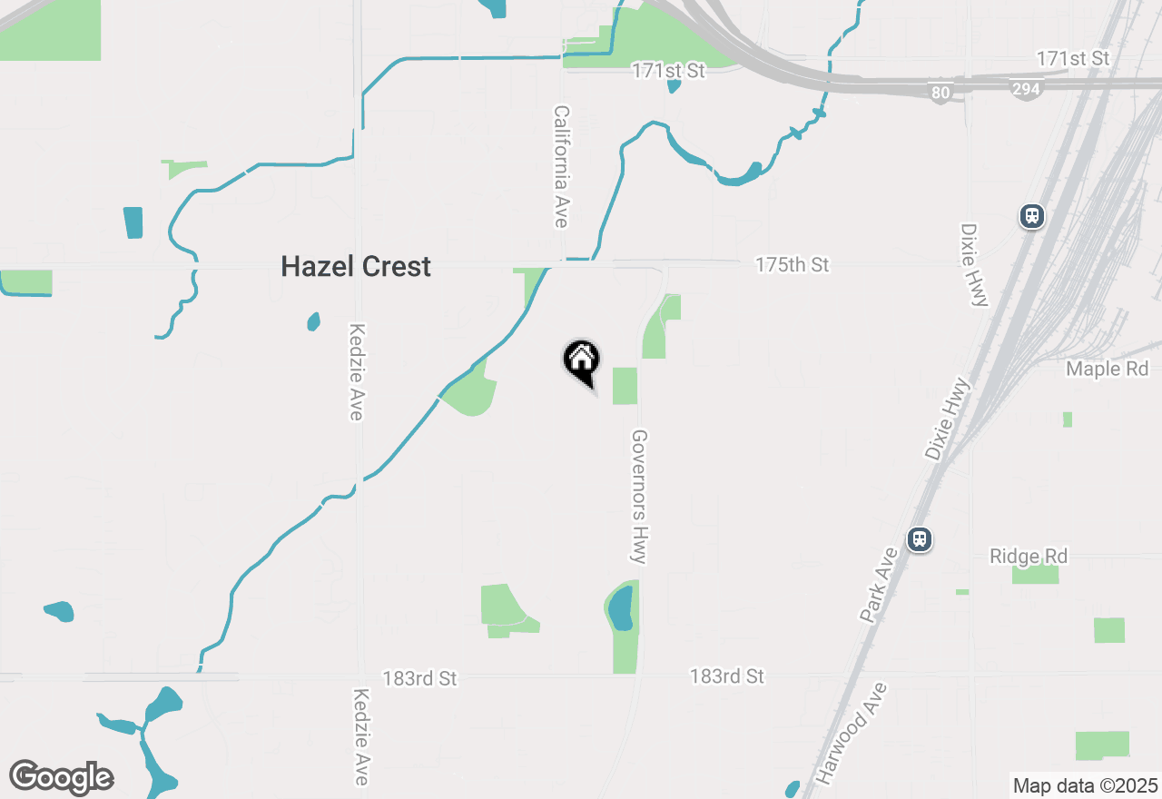 Map of 17731 Cherrywood Lane, Homewood, IL 60430