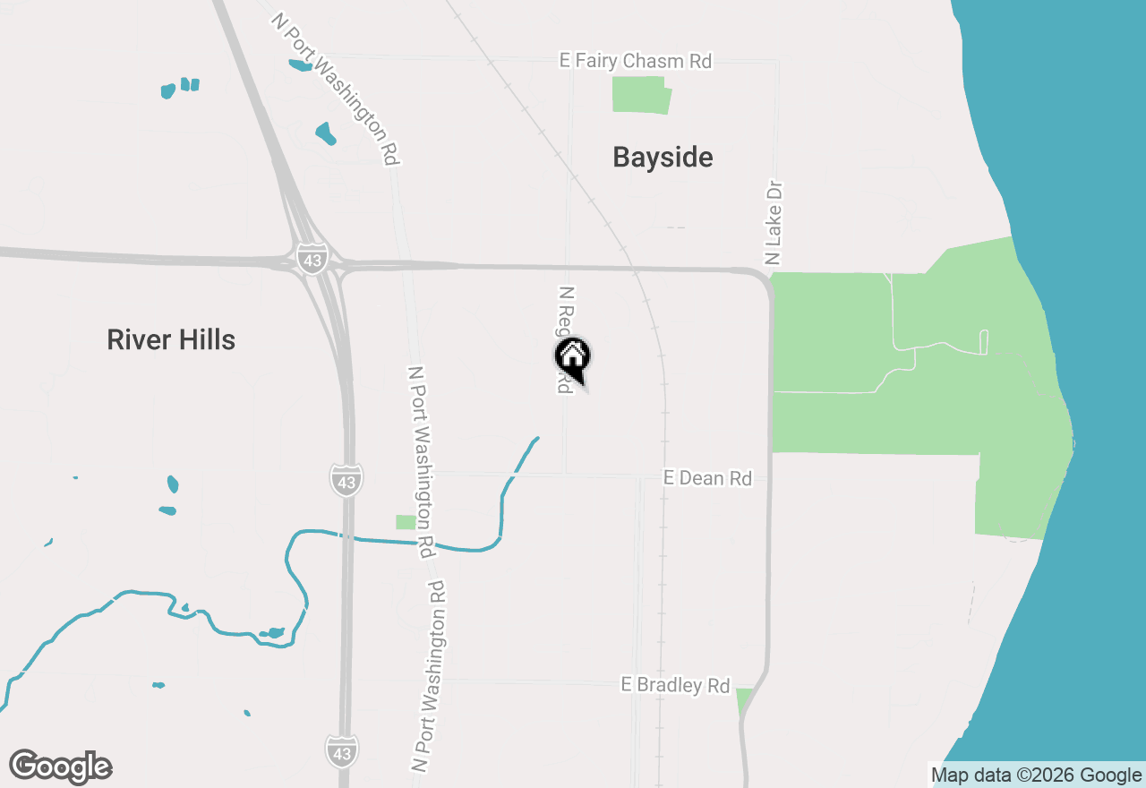 Map of 8550 N Regent Rd, Fox Point, WI 53217