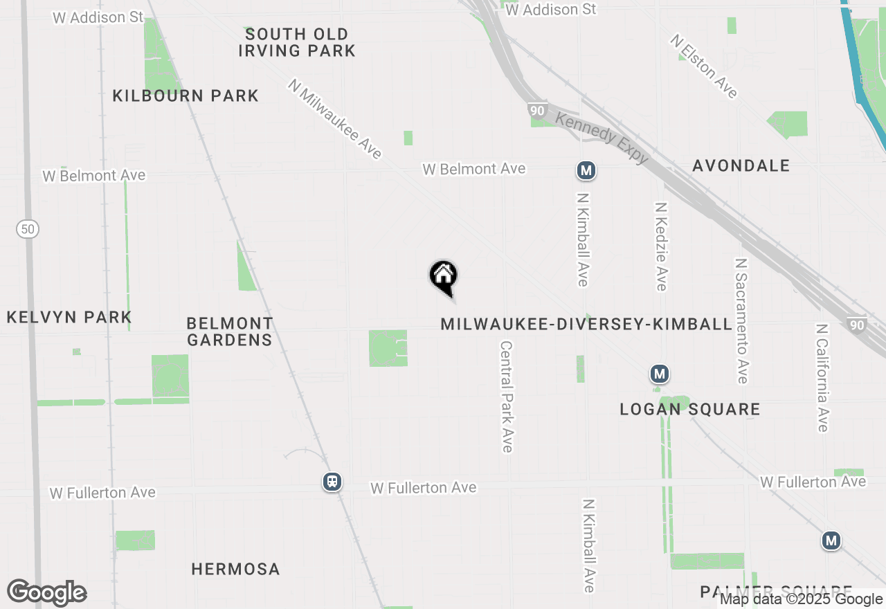 Map of 2834 N Ridgeway Avenue #2, Chicago, IL 60618