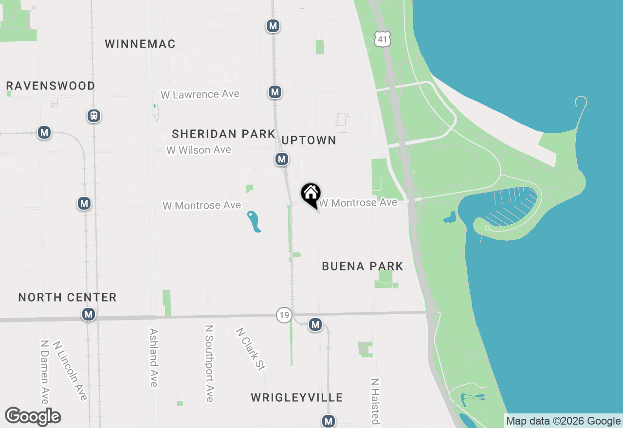 Map of 4340 N Sheridan Road #2S, Chicago, IL 60613