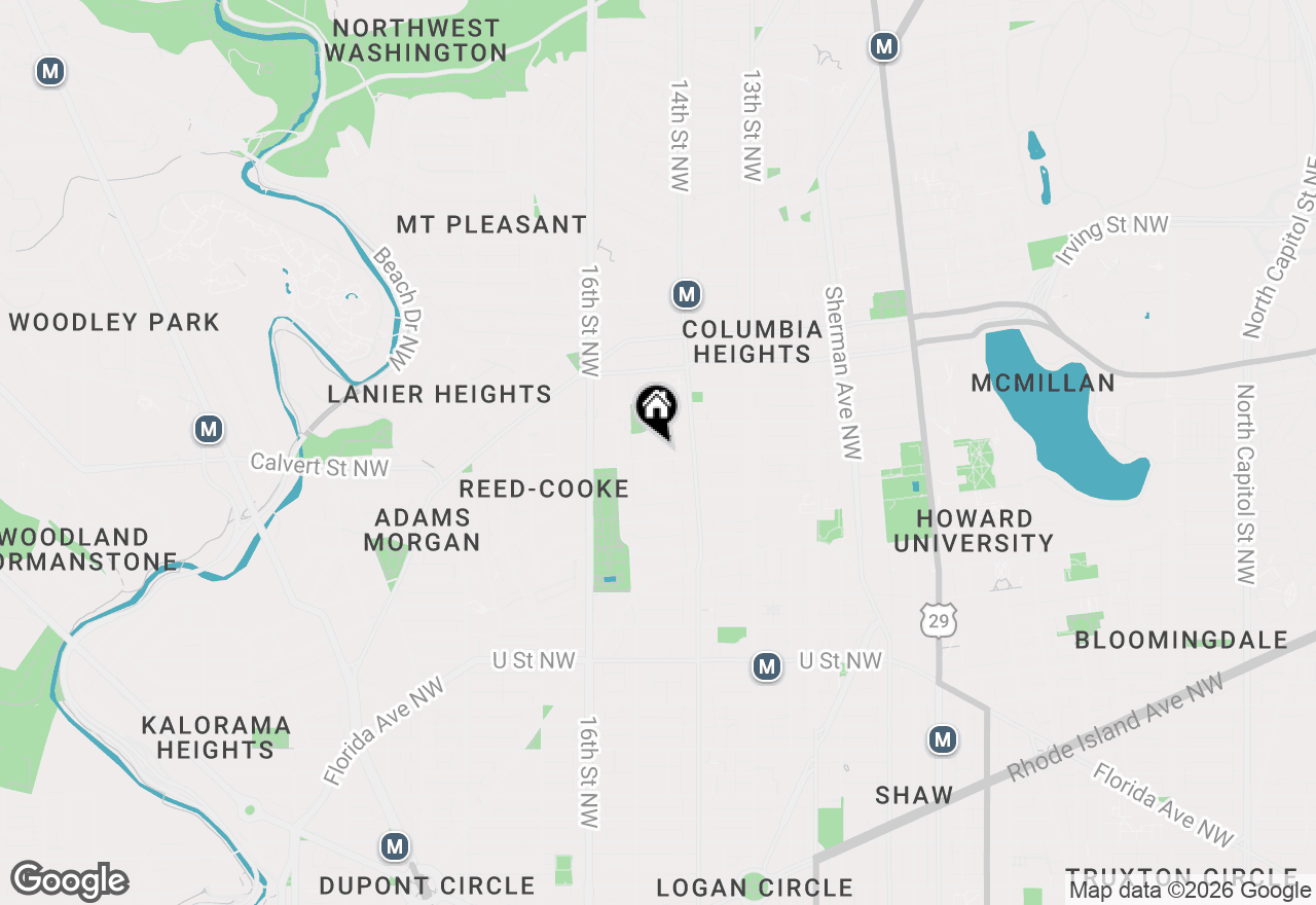 Map of 1441 Euclid Street Nw #105, Washington, DC 20009