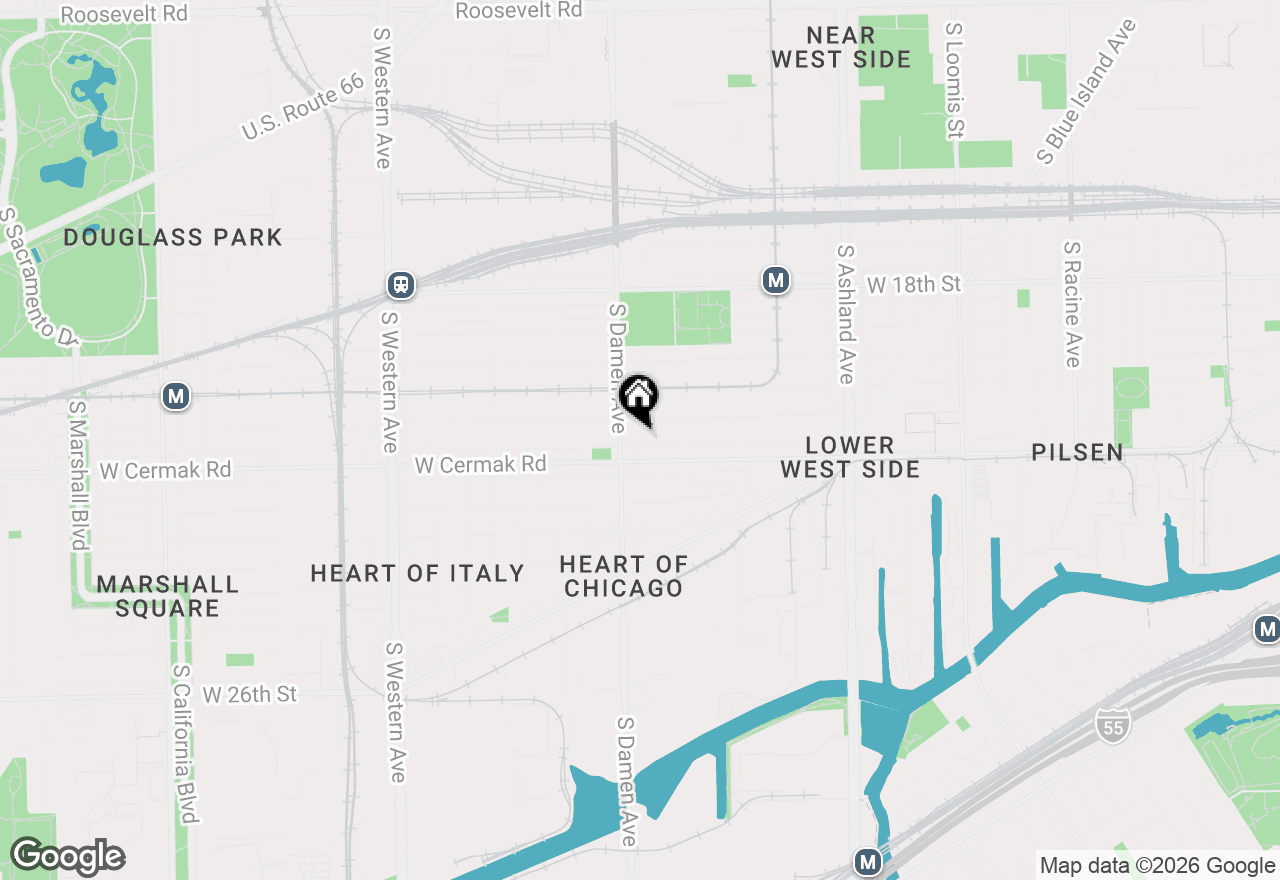Map of 1941 W 21st Place #1F, Chicago, IL 60608