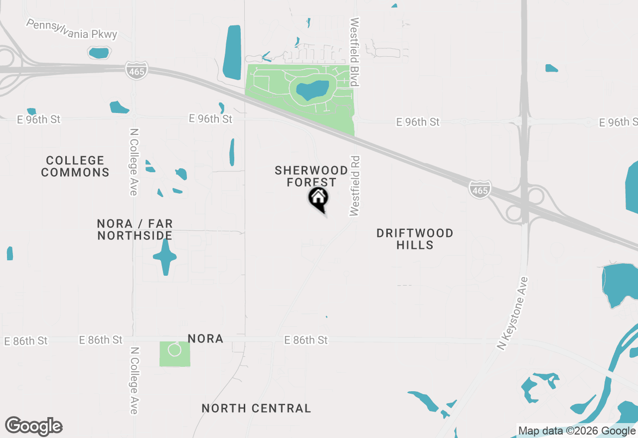 Map of 1733 Marian Drive, Indianapolis, IN 46240
