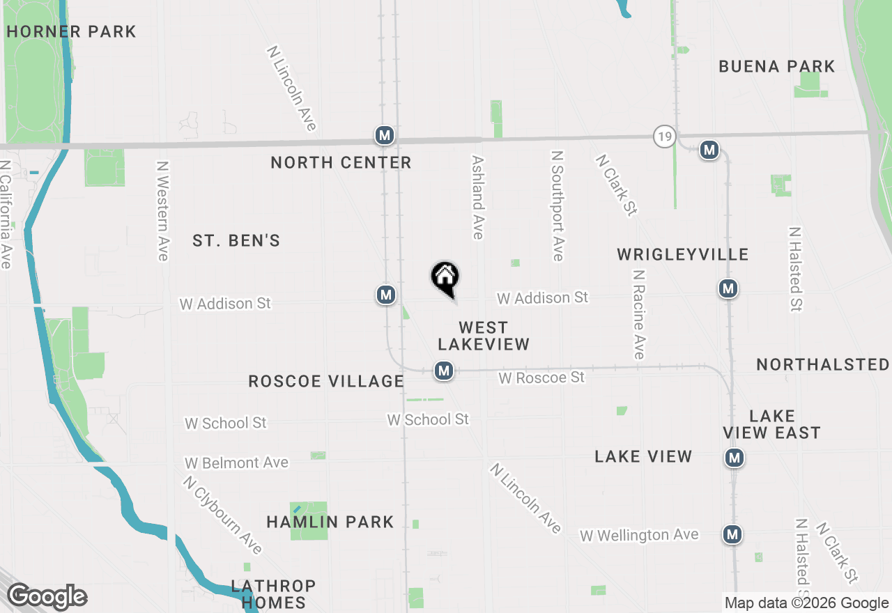 Map of 1659 W Addison Street #1, Chicago, IL 60613