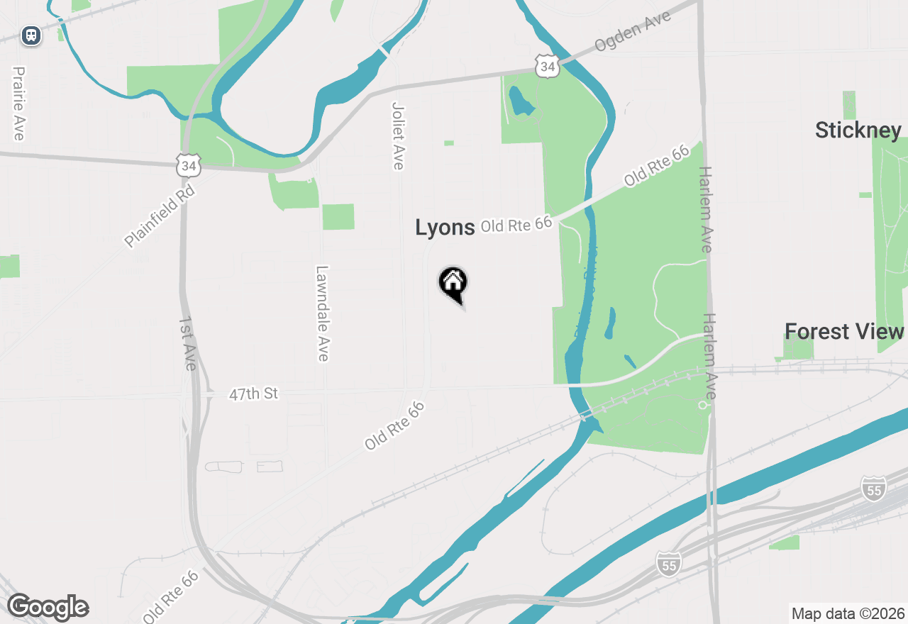 Map of 7851 45th Street, Lyons, IL 60534