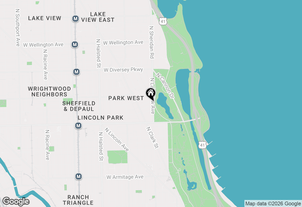 Map of 2500 N Lakeview Avenue #1504, Chicago, IL 60614