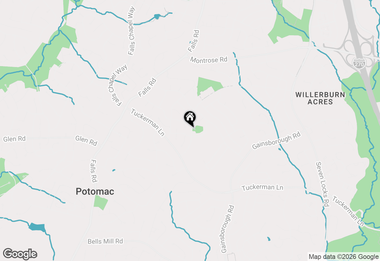 Map of 8719 Postoak Road, Potomac, MD 20854