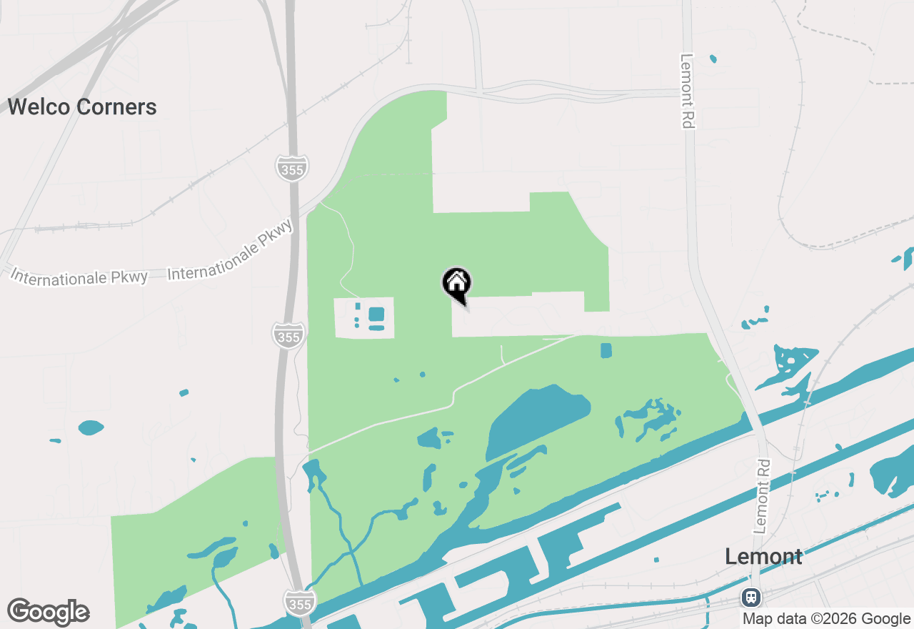 Map of 1544 Linden Circle, Lemont, IL 60439