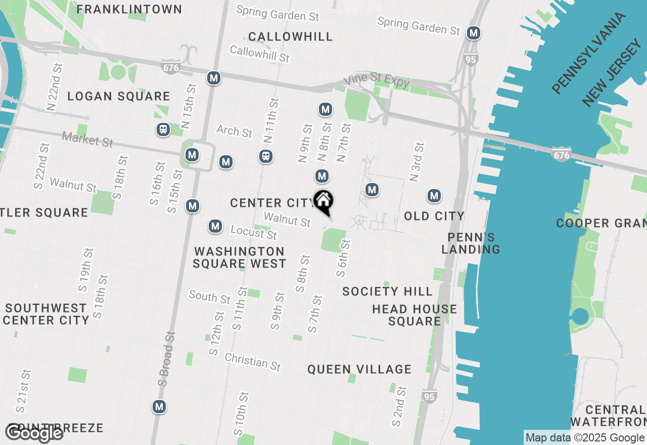 Map of 713 Walnut Street #2F, Philadelphia, PA 19106