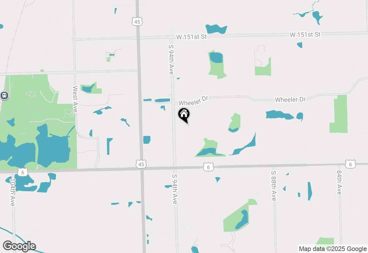 Map of 9347 Whitehall Lane, Orland Park, IL 60462