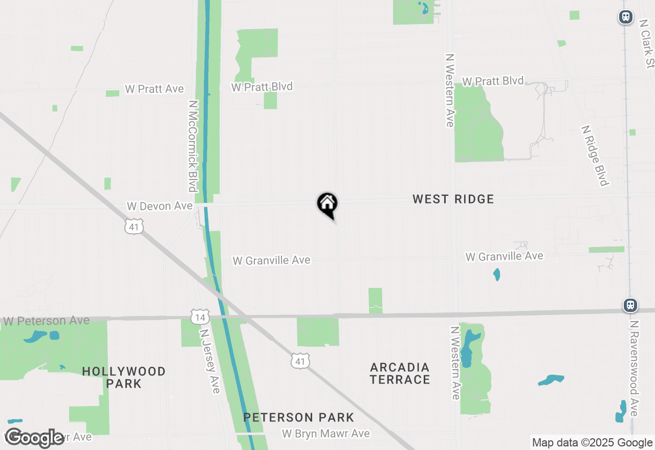 Map of 6307 N Mozart Street #3S, Chicago, IL 60659