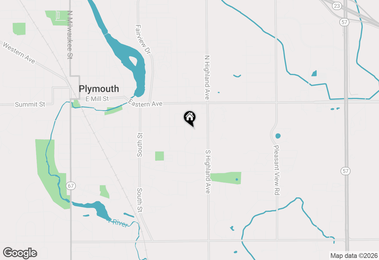 Map of 214 S Bruns Ave, Plymouth, WI 53073