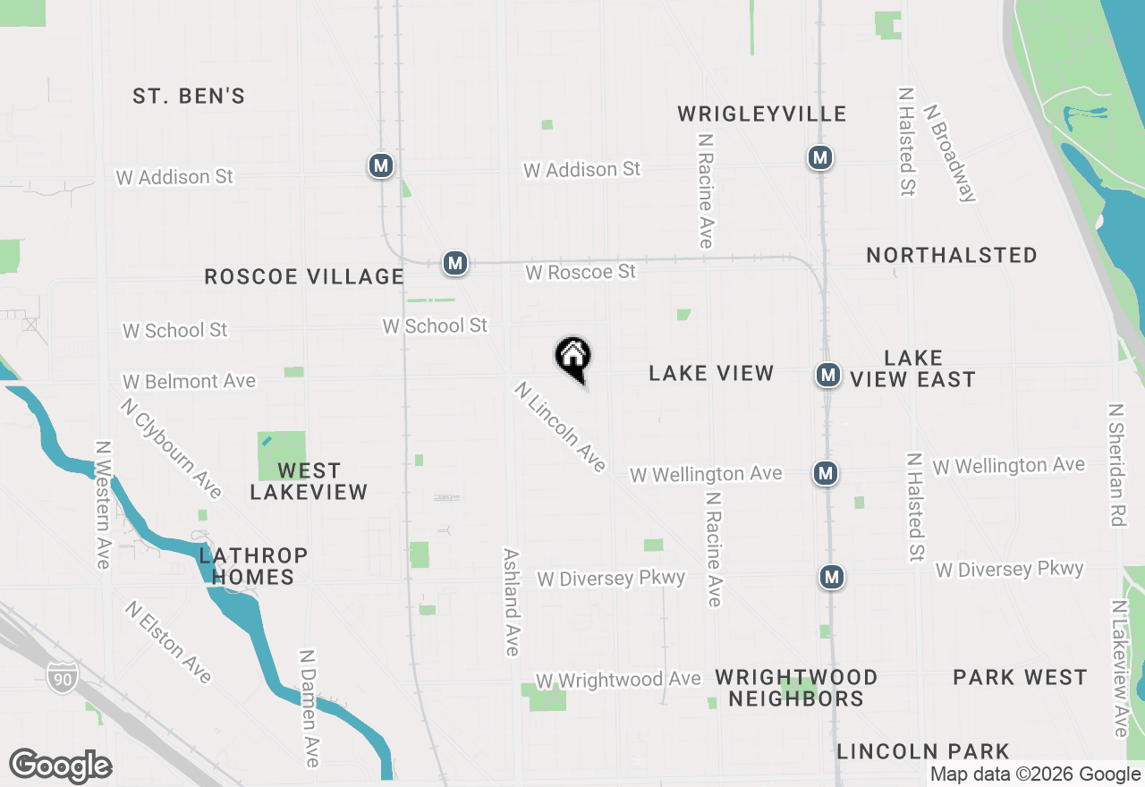 Map of 1442 W Fletcher Street, Chicago, IL 60657