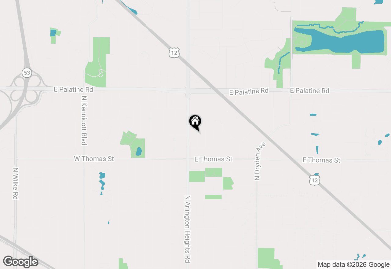 Map of 1606 N Pine Avenue, Arlington Heights, IL 60004