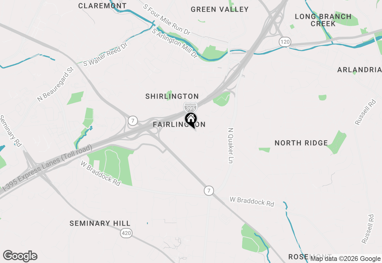 Map of 4655 S 34th Street, Arlington, VA 22206