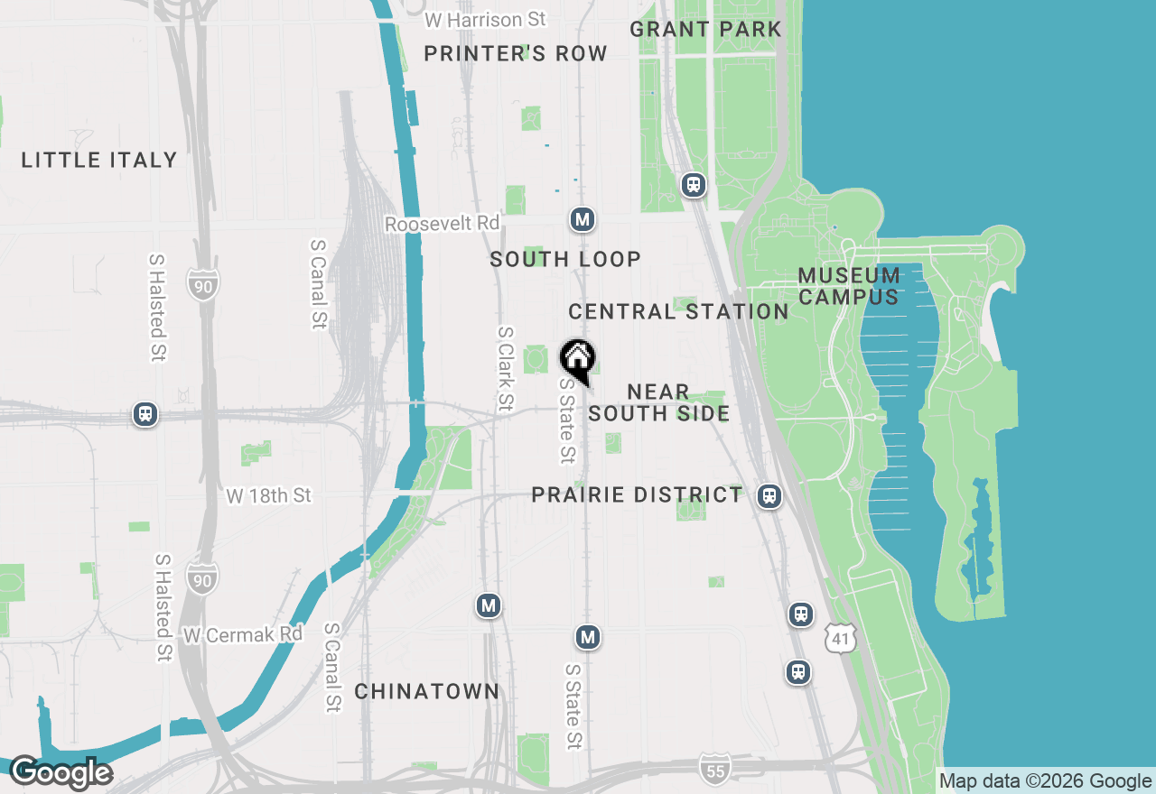 Map of 1529 S State Street #13H, Chicago, IL 60605