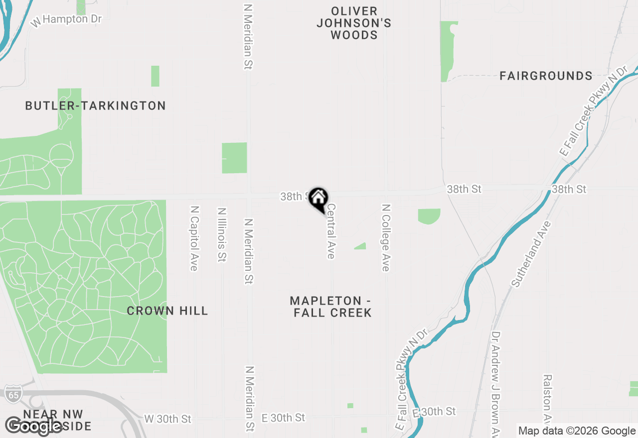 Map of 401 E 37th Street, Indianapolis, IN 46205