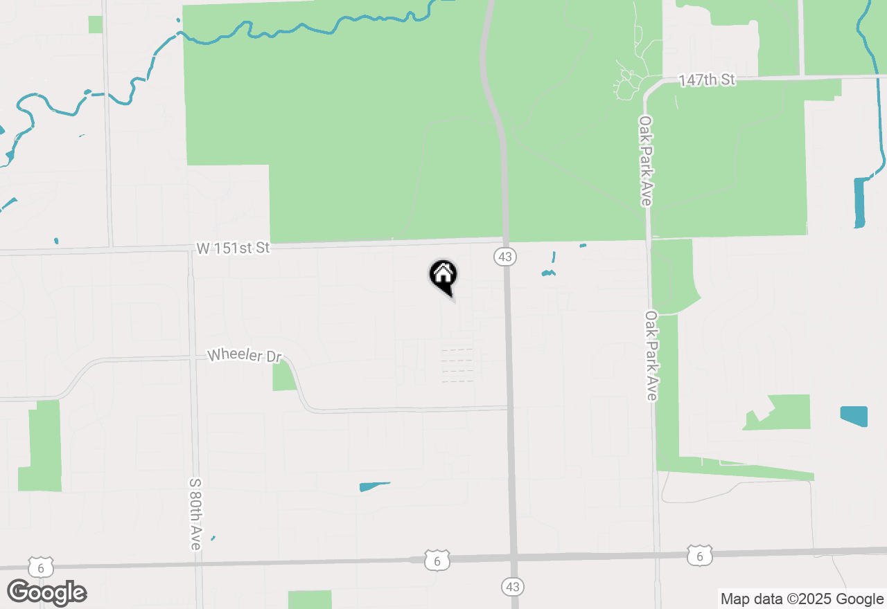 Map of 15217 S 74th Court, Orland Park, IL 60462